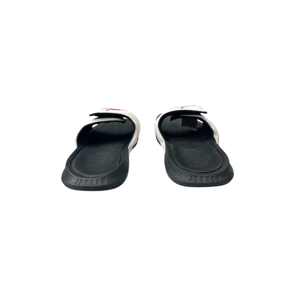 Air Jordan Hydro 6 Slides Jumpman White Red Black Mens 9 881473-101 Adjustable